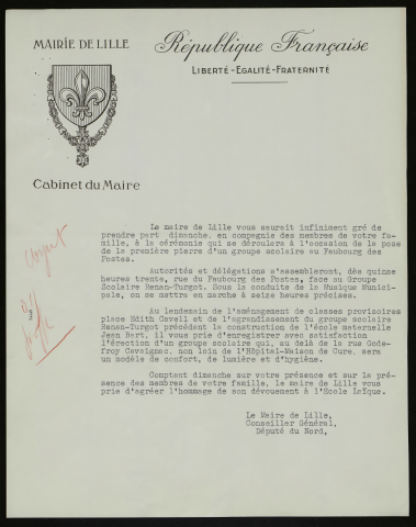 Lot n°2 - Carrelages - Revêtements - Faïences. - Marché : procès-verbal de réception des travaux, bordereau quantitatif.