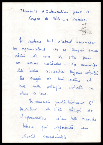 Congrès de médecine interne.