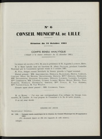 séance du 24 octobre 1961