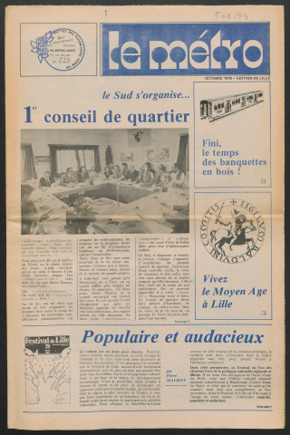 Le Métro .- 1er conseil de quartier.