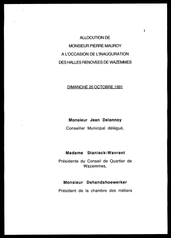 Inauguration des Halles rénovées de Wazemmes. (Lille)