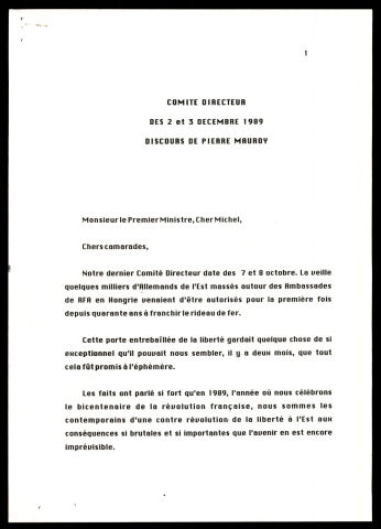 Comité directeur. (Lille)