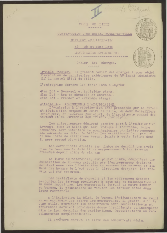 Délibération n°645 - Nouvel Hôtel de Ville. Bâtiment administratif. 4ème, 5ème et 6ème lot. Menuiseries extérieures. Adjudication.