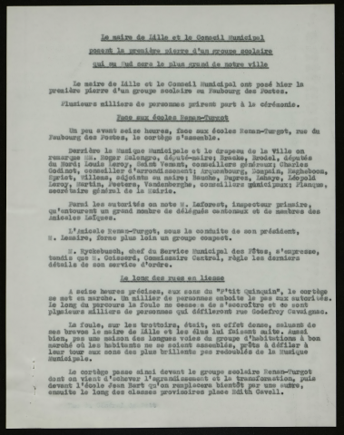 Lot n°2 - Carrelages - Revêtements - Faïences. - Marché : procès-verbal de réception des travaux, bordereau quantitatif.