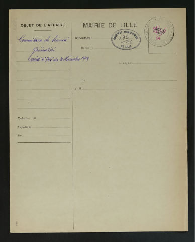 Commission de sécurité.