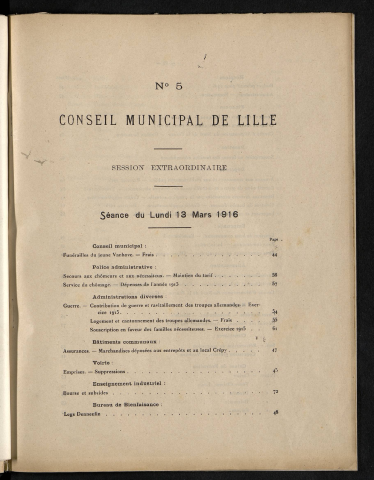 séance du 13 mars 1916