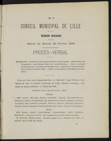 séance du 20 février 1878