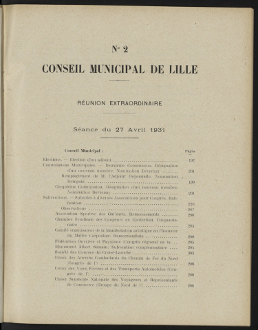 séance du 27 avril 1931