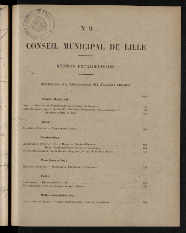 séance du 21 juillet 1920