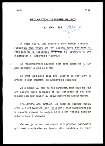 Résultats des élections législatives. (Lille)
