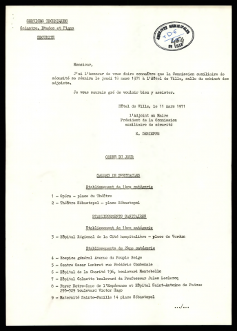 Commission auxiliaire de sécurité.