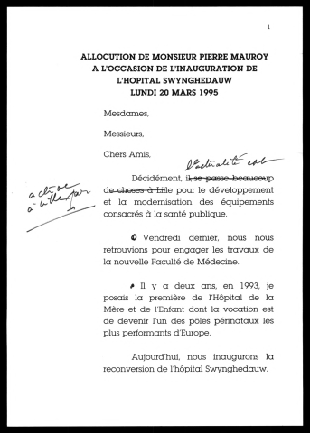 Reconversion de l'hôpital Swynghedauw et travaux de la nouvelle faculté de médecine. (Lille)