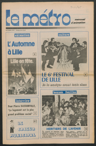 Le Métro .- L'automne à Lille.