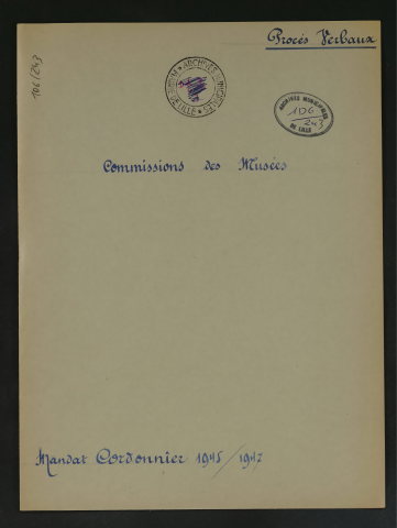 Commission administrative des musées industriel et commercial.