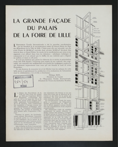 Historique de la foire commerciale de Lille. - Evolution des bâtiments.