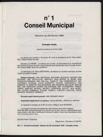 séance du 28 février 1980