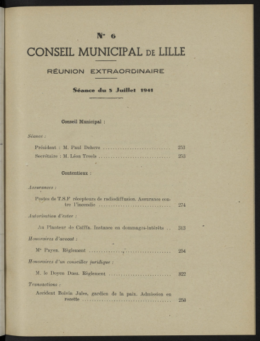 séance du 05 juillet 1941