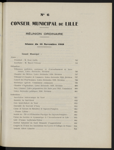 séance du 16 novembre 1949