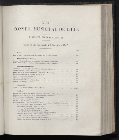 séance du 29 octobre 1910