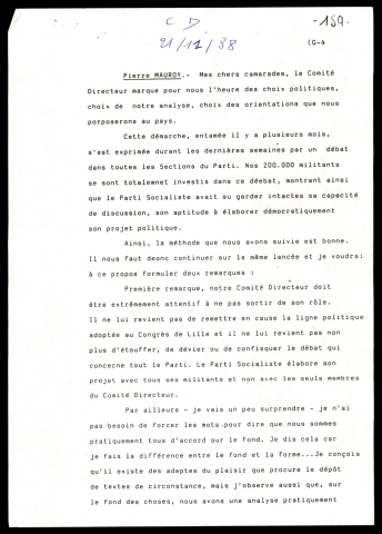 Comité directeur. (Lille)