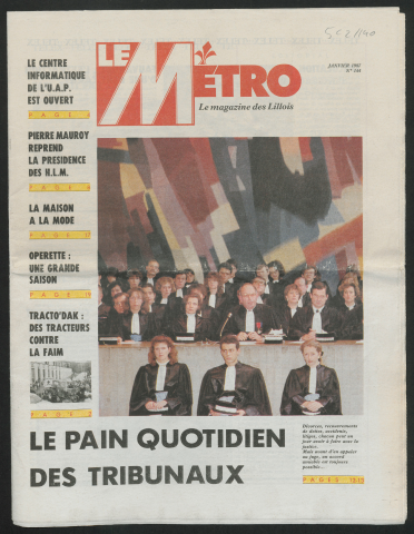 Le Métro .- Le pain quotidien des tribunaux.