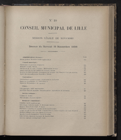 séance du 19 novembre 1898