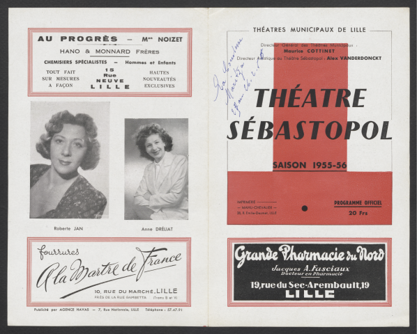 La comtesse Maritza, 25-26/02/1956.