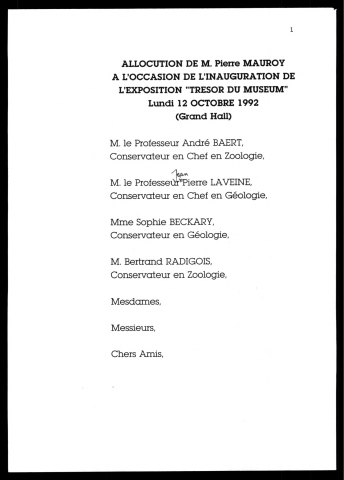 Exposition "Trésors du Muséum" par le Musée d'Histoire Naturelle. (Lille)