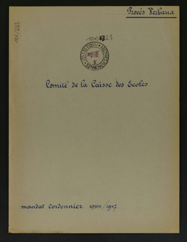 Comité de la Caisse des écoles.