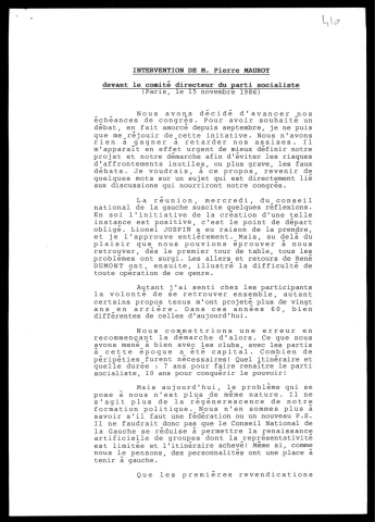 Comité directeur du Parti socialiste. (Lille)