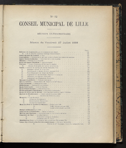 séance du 27 juillet 1888
