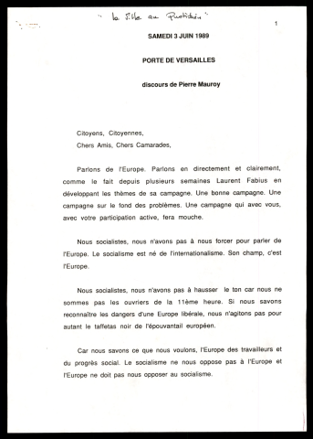 La ville au quotidien, rencontre des élus des villes et communes d'Europe. (Paris)