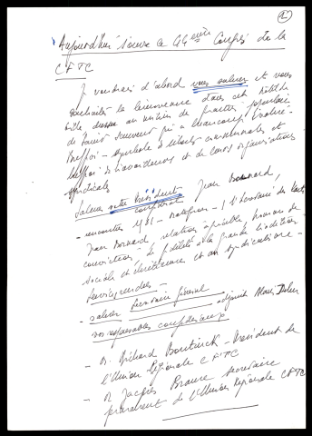 Congrès de la CFCT. (Lille)