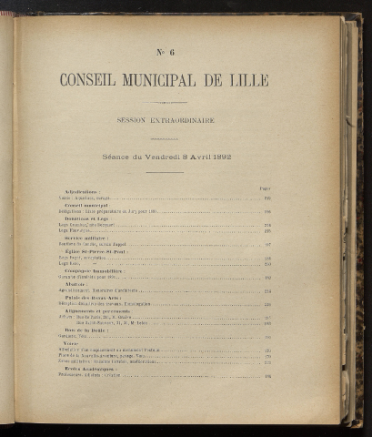 séance du 08 avril 1892