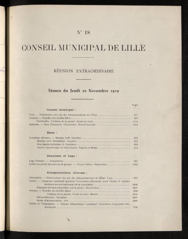 séance du 20 novembre 1919