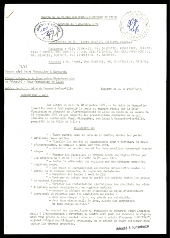 Comité de la Caisse des écoles.