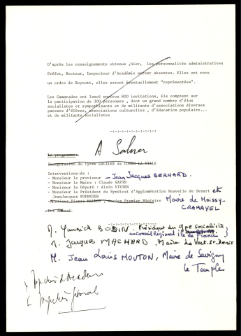 Inauguration du lycée de Combs-la-Ville. (Combs-la-Ville)