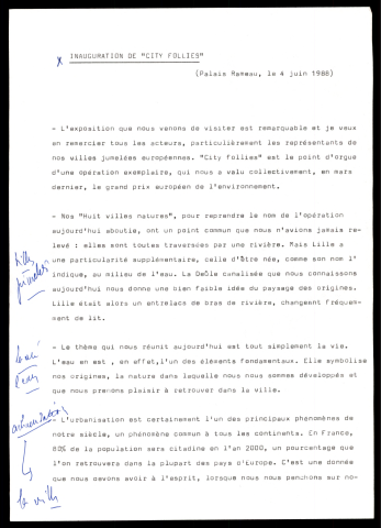 Inauguration de City Folies. (Lille)