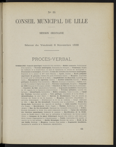 séance du 06 novembre 1885