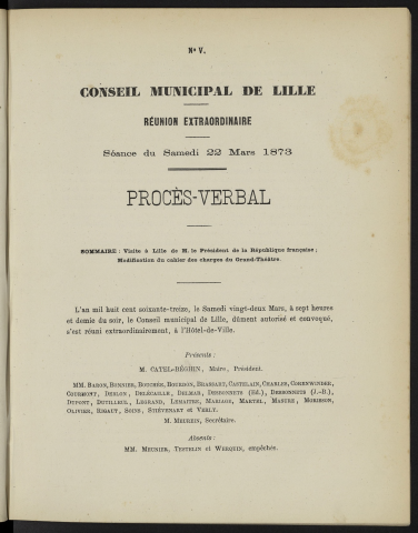 séance du 22 mars 1873