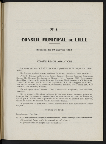 séance du 30 janvier 1959