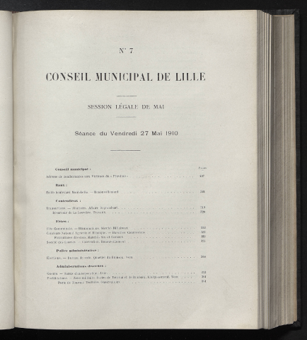 séance du 27 mai 1910