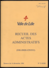 Délibérations, séance du 16 décembre 1996.