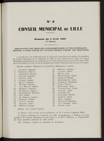 séance du 05 avril 1959