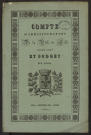 Compte d'administration 1827 et budget 1829.
