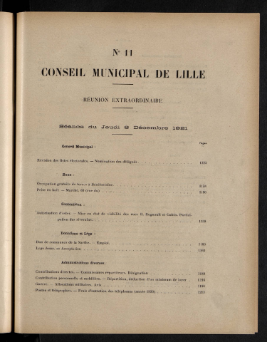 séance du 08 décembre 1921