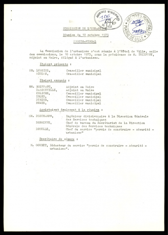 Commission de l'urbanisme.