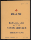 Délibérations, séance du 25 septembre 1995.