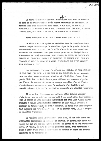 Vœux au personnel communal.