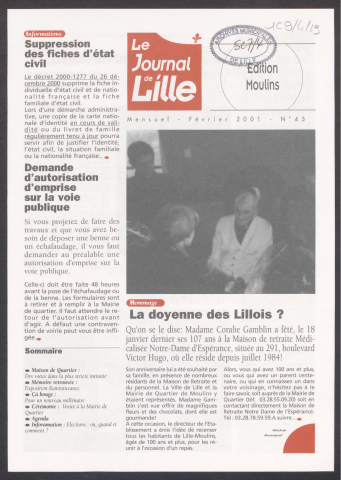 Le Journal de Lille - Editions des mairies de quartiers - n°45